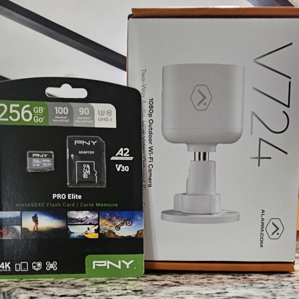 Alarm.com V724 1080p Outdoor Wi-Fi Camera with 256GB SD card